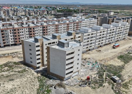 آخرین وضعیت احداث ۹۸۴ واحد مسکونی طرح نهضت ملی مسکن در شهرک اندیشه ۴ اردبیل