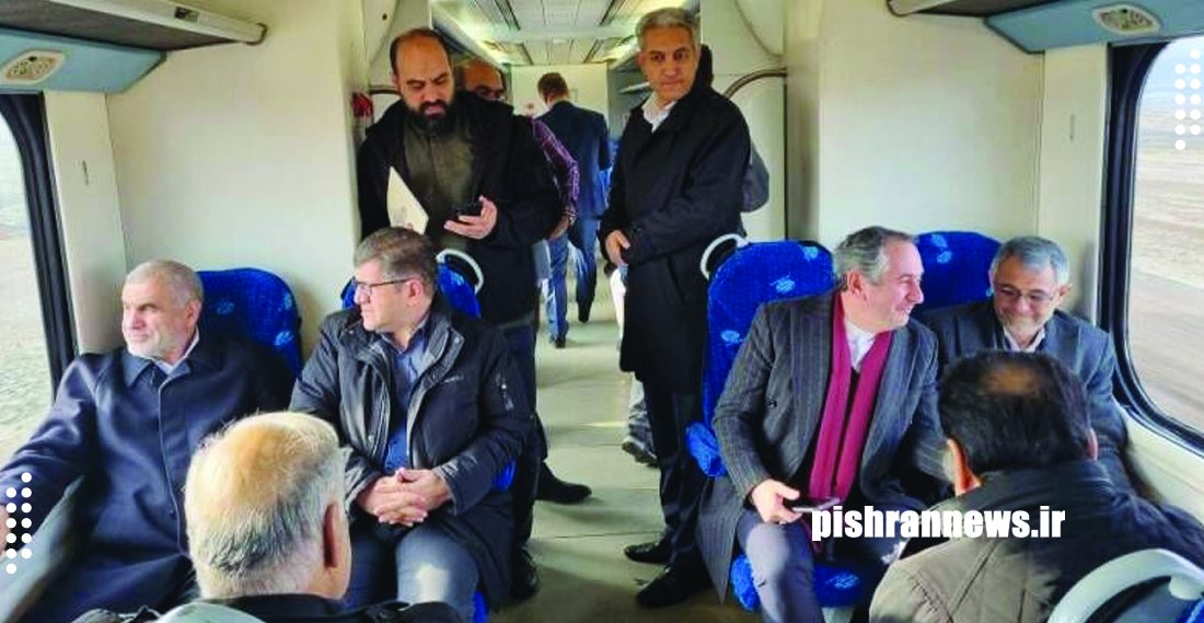 سفر آزمایشی مسئولان با قطار میانه – اردبیل انجام گرفت