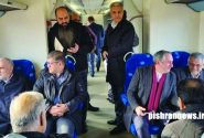 سفر آزمایشی مسئولان با قطار میانه – اردبیل انجام گرفت